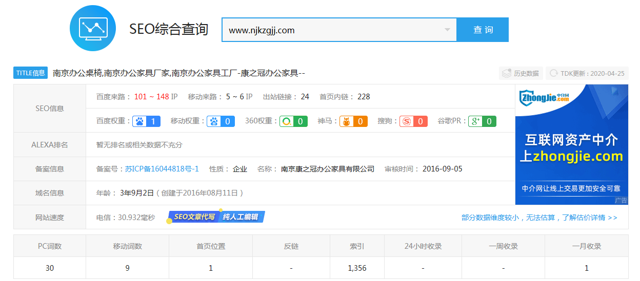 办公家具网站优化案例 - 云笔网策