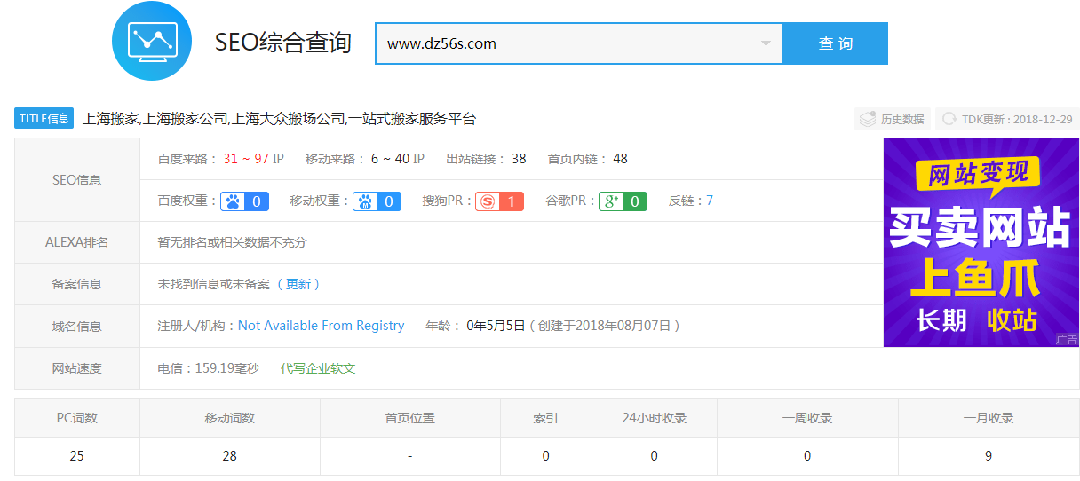 上海搬家公司网站优化案例(图6)