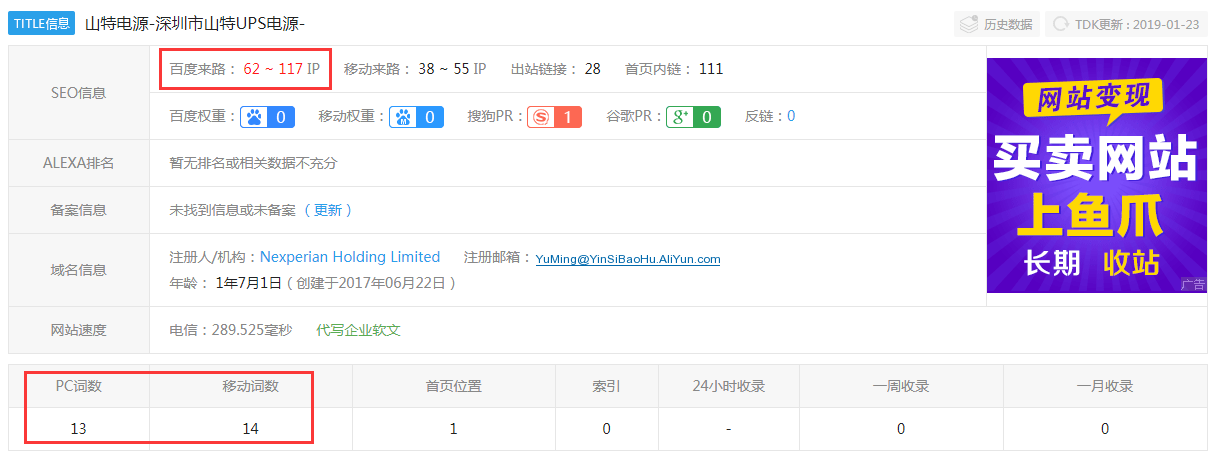 山特UPS电源网站内部优化案例(图3)