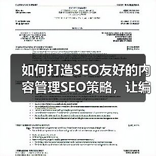 如何打造SEO友好的内容管理SEO策略，