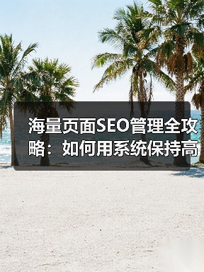海量页面SEO管理全攻略:如何用系统保持高效排名?(图3) 海量页面SEO管理全攻略:如何用系统保持高效排名?(图3)