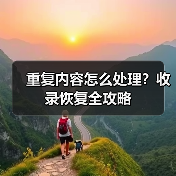 重复内容怎么处理?收录恢复全攻略(图2) 重复内容怎么处理?收录恢复全攻略(图2)