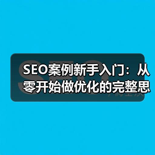 SEO案例新手入门：从零开始做优化的完整